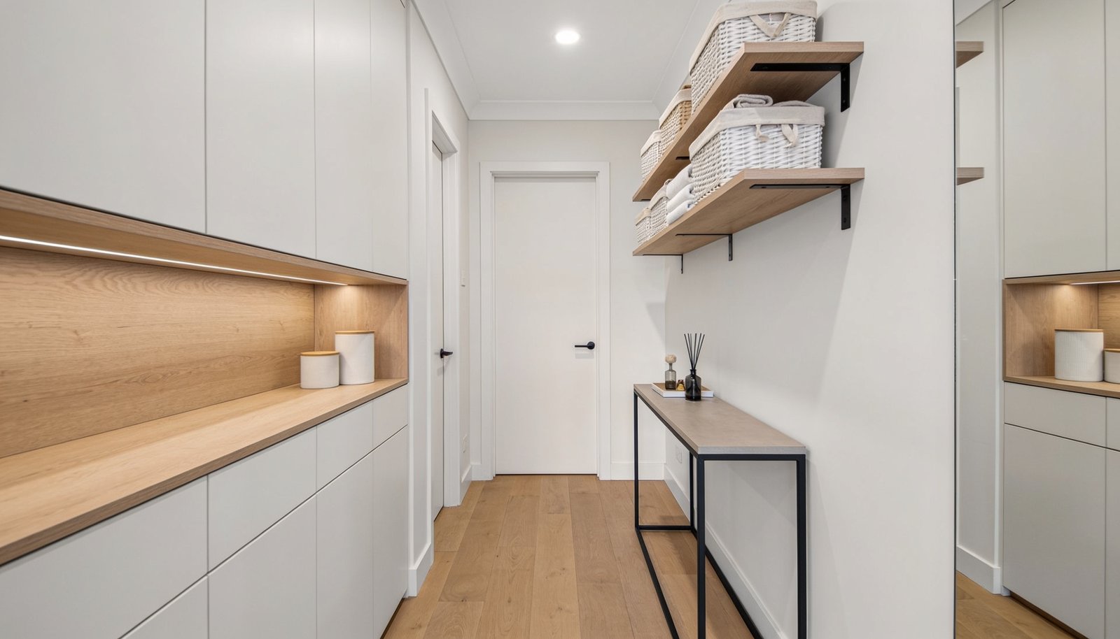 How to add storage to a hallway without clutter