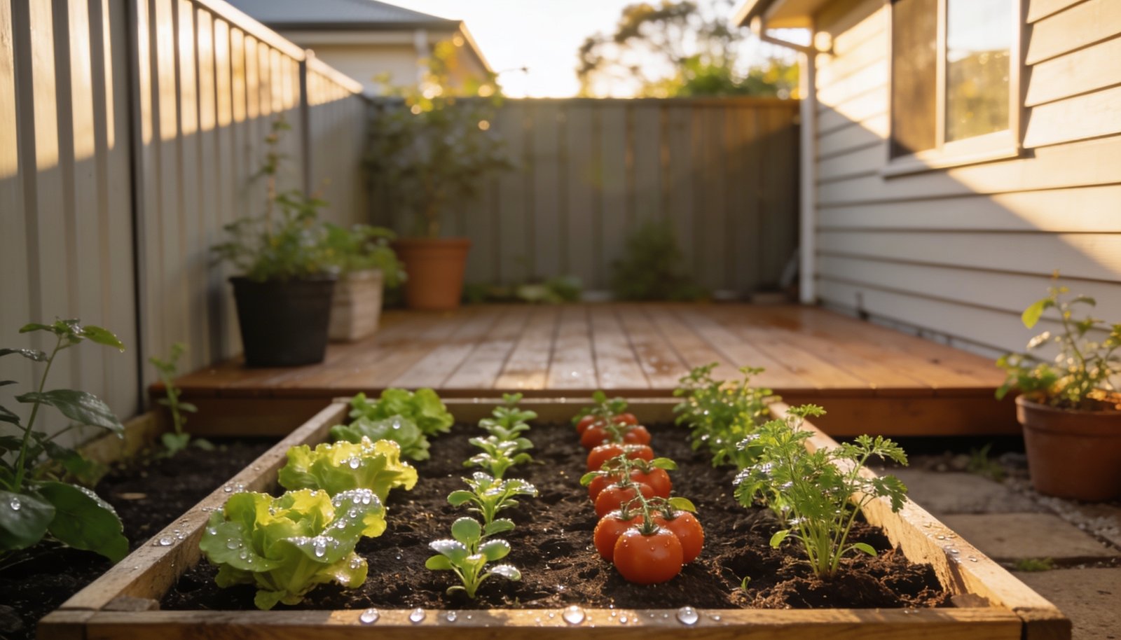 What grows well in a shaded courtyard