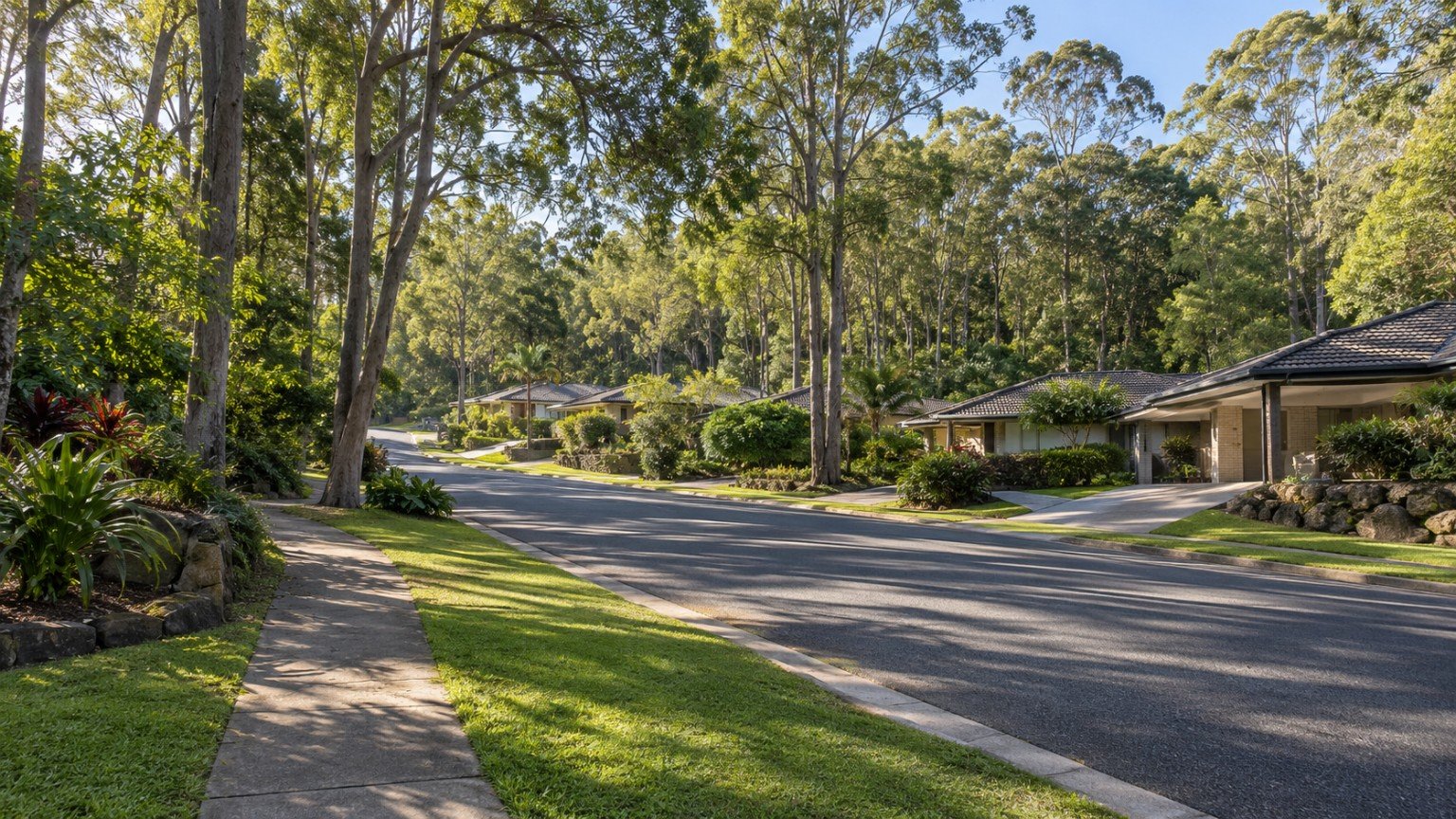 Leafy Logan suburb where homes back onto tall eucalypt forest