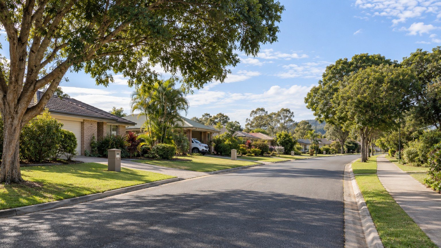 Established family homes on a quiet residential street in a Logan suburb