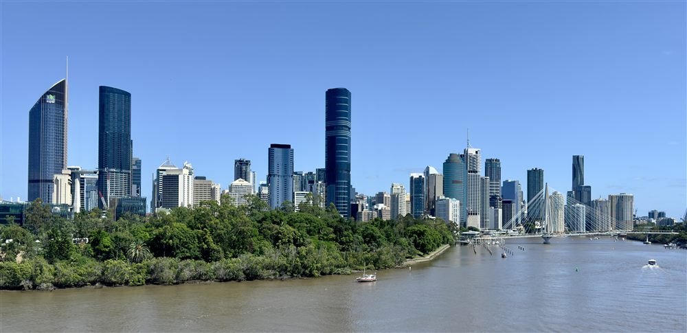 Brisbane CBD skyline seen from Kangaroo Point