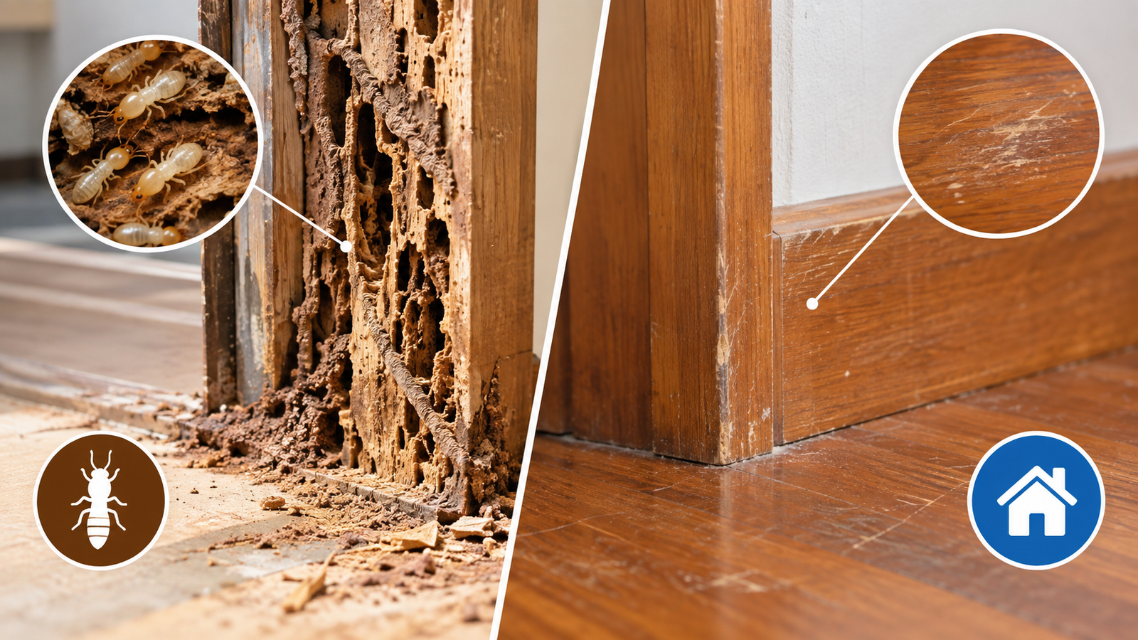 Termite Damage vs Everyday Wear