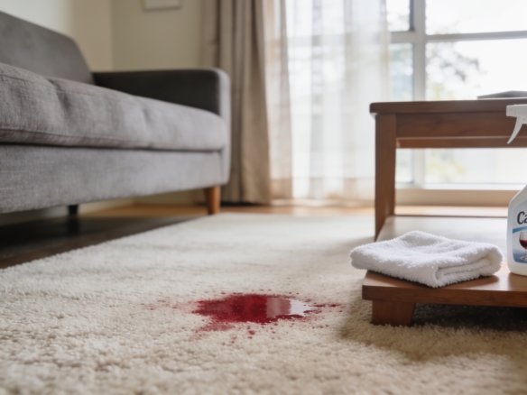 How to get red wine out of a carpet